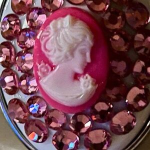 Tarina Tarantino Pink and White Cameo Ring
